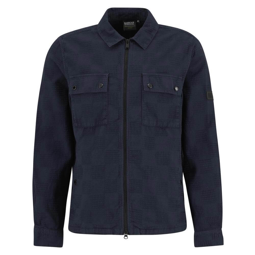 Barbour International Blackstreak Summer Jacquard Overshirt Navy